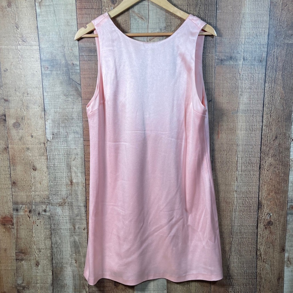 Alice + Olivia Lita Pink Cowl Back Shift Mini Dress Large Homecoming Cocktail